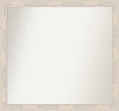 Miniatura 115 de Amanti Art Espejo de baño blanco para sobre el fregadero, 30 x 35 pulgadas, espejo de tocador rectangular estrecho de Eva de oro blanco, marco