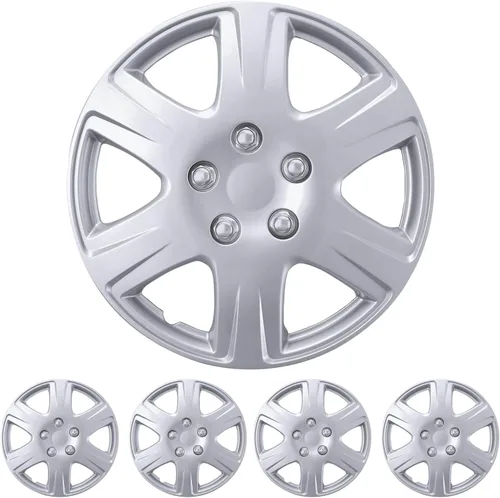 Miniatura 8 de BDK Juego de 4 tapacubos de alta calidad para llantas de 16 pulgadas para autos, camiones, SUV, camionetas, repuesto directo de equipo original
