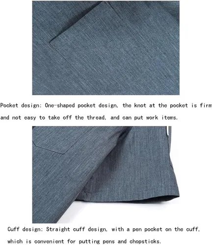 Miniatura 5 de Unisex Chef Jacket Classic Short Sleeve Chef Uniform Pocket Hotel Kitchen Restaurant Working Summer Chef Coat