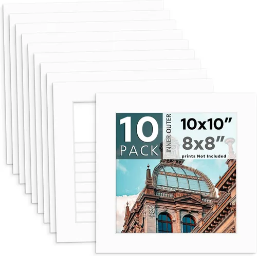 Miniatura 53 de MBC MAT BOARD CENTER, Paquete de 5 paspartús negros de 4x6 para fotos de 3x5, corte biselado, libre de ácido, grosor de 4 capas