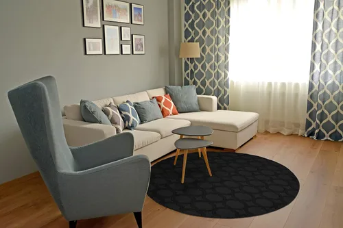 Miniatura 83 de Garland Rug Sparta - Alfombra antideslizante de polipropileno de 2 pies x 12 pies, color negro, ideal para salas de estar y pasillos, elegante