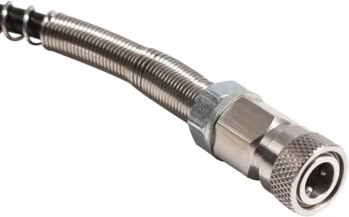 Miniatura 7 de TUXING 4500PSI Pcp Tank DIN Válvula Buceo Adaptador de doble calibre con manguera de 20 "tanque Paintball HPA, estación de llenado de aire