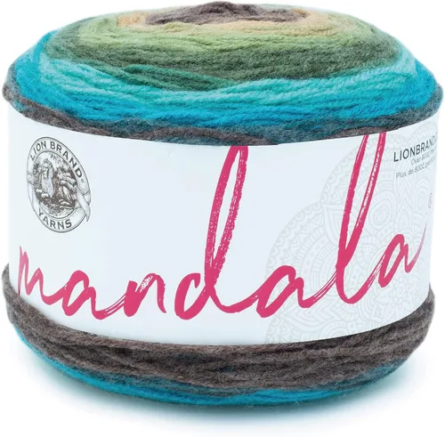 Miniatura 39 de Lion Brand Yarn Mandala - Hilo multicolor para ganchillo,tejido y manualidades, color Liger, 1770 pies, paquete de 1 unidad