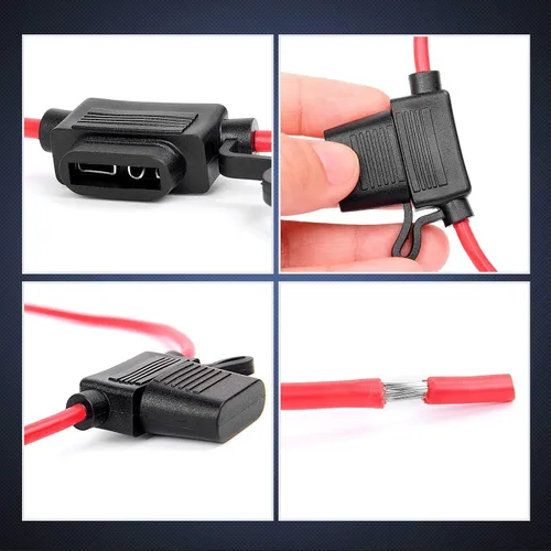 Miniatura 4 de Nilight - 50029R 120 piezas de fusibles de hoja estándar 5A/7.5A/10A/15A/20A/25A/30A AMP juego surtido con 10 paquetes de portafusibles en línea