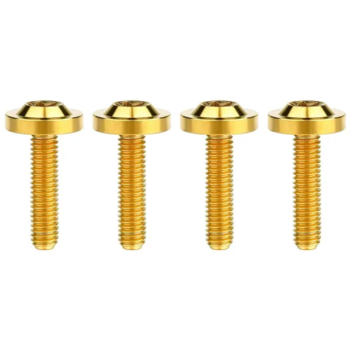 Miniatura 25 de Tornillos Torx T30 de titanio M6 10 15 20 0.984 in Torx T30 para bicicleta, motocicleta, automóvil, paquete de 4 (M6 x 0.394 in, plateado)