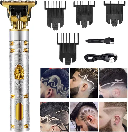 Miniatura 28 de Cortadora de pelo profesional para hombres y mujeres, inalámbrica, recargable, recortadora de pelo, kit de aseo de corte de cuerpo de metal