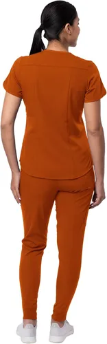 Miniatura 2 de Adar Pro - Conjunto moderno de ropa quirúrgica atlética para mujer, Camiseta quirúrgica moderna con cuello en V y pantalones quirúrgicos de yoga