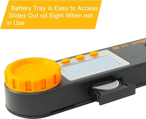 Miniatura 5 de Rainyb Herramienta de Búsqueda de Ángulo Digital de 7 Pulgadas 0-360 Grados con Transportador Digital LED, Niveles de Burbuja Horizontales
