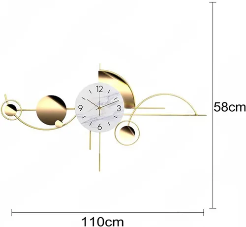 Miniatura 2 de Relojes de pared grandes de metal para sala de estar, arte 3D, silencioso, sin tictac, reloj de cuarzo, creatividad, dormitorio, oficina, corredor