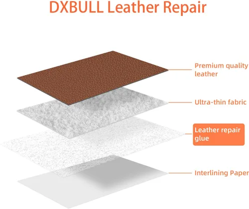 Miniatura 3 de DXBULL Parche grande de reparación de cuero 17.3x78.7 pulgadas Cinta de reparación autoadhesiva para muebles, sofás, asientos de coche, sillas