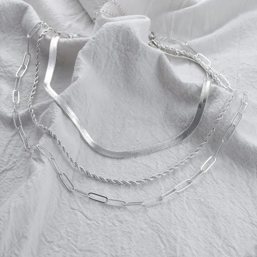 Miniatura 6 de CHESKY Collar de cadena de serpiente chapada en oro de 14 quilates, collar de espiga de oro, gargantilla de oro para mujeres y niñas, regalos