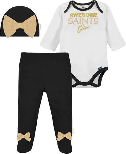 Miniatura 22 de NFL Conjunto de enterizo, pantalón con pies y gorro de 3 piezas para bebé niña Alternativa 2