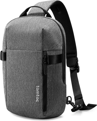 Miniatura 12 de tomtoc Mochila bandolera cruzada de 7L para hombres y mujeres, mochila EDC de pecho y hombro para MacBook Pro M5 de 14 pulgadas, MacBook Air/Pro