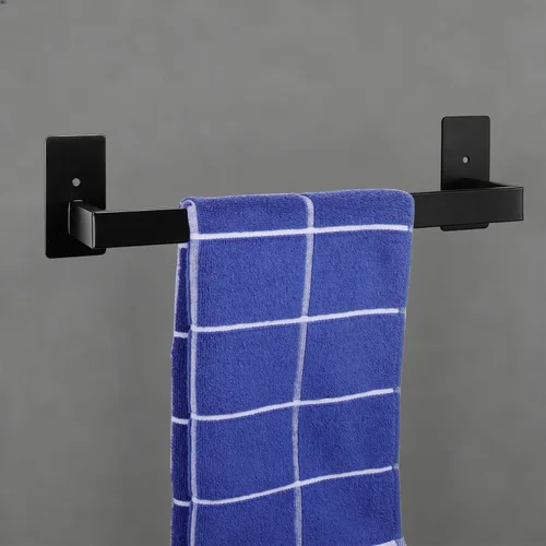 Barra de Toalla de Baño Autoadhesiva, Toallero sin Perforación Fácil de Instalar, Soporte de Toalla de Mano Hecho de Acero Inoxidable Premium