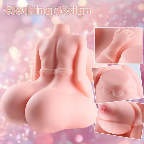 Miniatura 4 de Muñeca sexual embarazada de 8.2 libras, masturbador masculino, torso masculino, muñecas sexuales vestidas con pechos grandes, culo vientre y coño