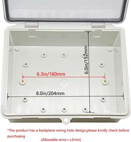 Miniatura 5 de Zulkit Caja de conexiones ABS de plástico a prueba de polvo e impermeable IP65 Cajas eléctricas universales con carcasa de proyecto para exteriores