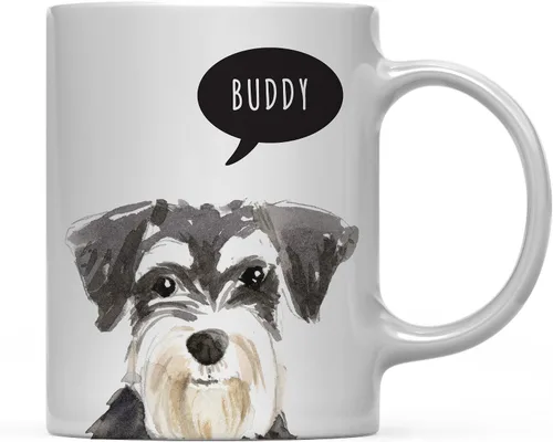 Miniatura 53 de Andaz Press Taza de café personalizada de 11 onzas para perro, Shih Tzu Shorter Haired Up Close, paquete de 1 Shih Tzu pelo más corto personalizado