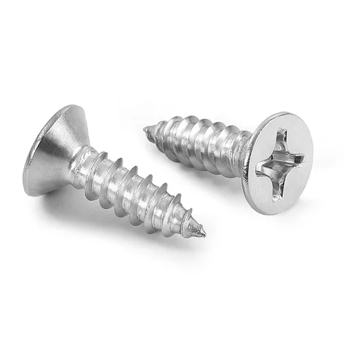 Miniatura 15 de Tornillos de chapa metálica de cabeza plana #14 x 3, tornillos para madera, autoroscantes, acero inoxidable 18-8 (304), 25 unidades Plateado