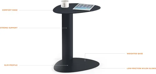 Miniatura 8 de BDI Furniture Bink 1025-19.25'' - Soporte para laptop, mesa auxiliar, mesa auxiliar, mesa C para sofá o mesita de noche, pimienta