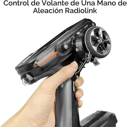 Miniatura 3 de Radiolink Gatillo de volante de aleación RC con una sola mano, adaptador de accesorio de control para Radiolink RC8X RC4GS RC6GS/Flysky Negro