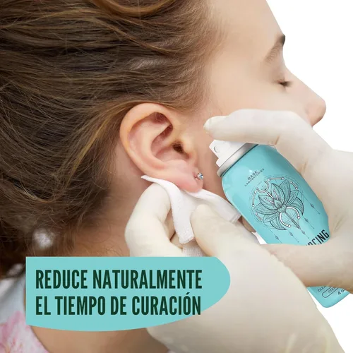 Miniatura 5 de BASE LABORATORIES Kit de cuidado posterior para piercing: aceite de solución de queloide y perforación (0.5 fl oz) + spray de cuidado posterior