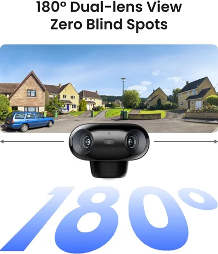 Miniatura 2 de REOLINK Argus 4 Pro Negro, cámaras de seguridad solar inalámbricas para exteriores de 4K de doble lente 180°, visión nocturna ColorX de 8MP