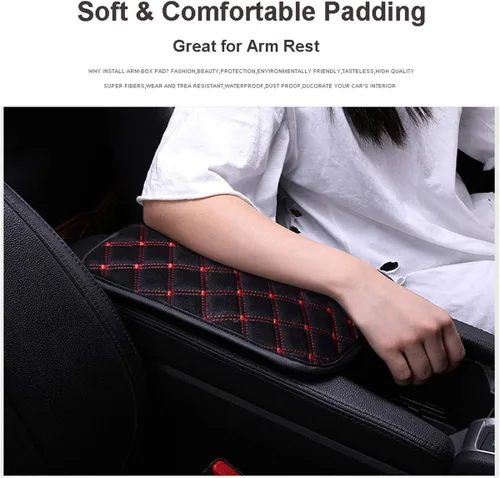 Miniatura 5 de Funda para consola central de coche, universal, de cuero sintético, reposabrazos para auto, protector de reposabrazos de consola central, apto