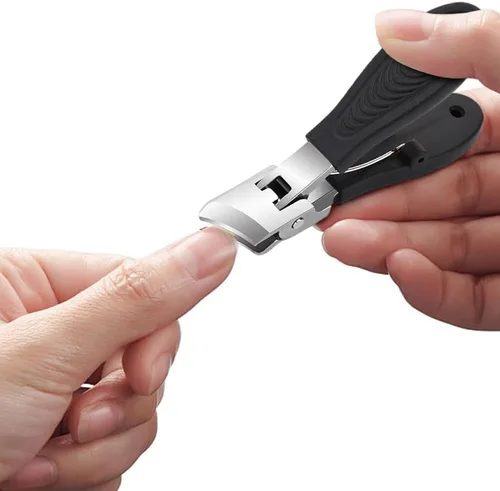 Miniatura 8 de Cortauñas inclinada antisalpicaduras con apertura de mandíbula ancha, cortador de uñas resistente con mango cómodo, perfecto para cortaúñas de pies