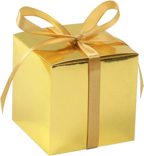 Miniatura 27 de COTOPHER 100 cajas de regalo pequeñas, cajas de regalo de 2 x 2 x 2 pulgadas, cajas de regalo de papel con cintas, caja de dulces para recuerdos