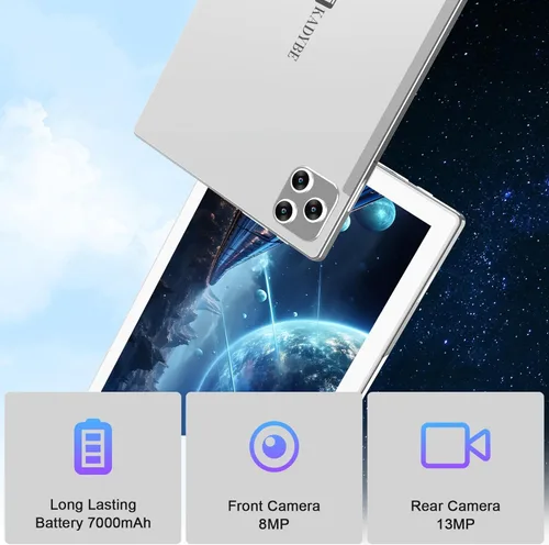 Miniatura 6 de Tableta Android 14 2026 de 10 pulgadas, tabletas de 128 GB ROM+16 GB de RAM (8+8 virtual), tableta 2 en 1 con teclado, potente octa-core+cámara