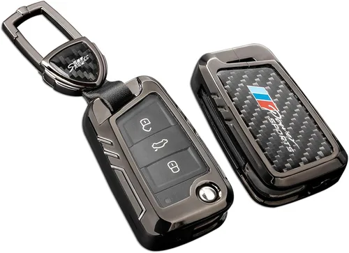 Miniatura 21 de Funda para llavero Honda con llavero, protección de aleación de zinc de fibra de carbono real compatible con 2022 2023 Accord Civic HR-V CR-V Pilot