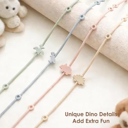 Miniatura 4 de Andy Bear Correas de juguete para bebé, correas de seguridad de juguete de silicona para silla alta, correas de juguete para cochecitos, silla alta