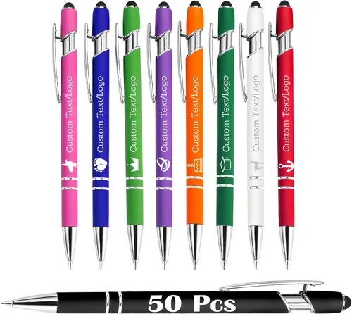 Miniatura 11 de Bolígrafos personalizados personalizados con nombre y logotipo, bolígrafo grabado, bolígrafos personalizados para oficina, negocios, lápiz