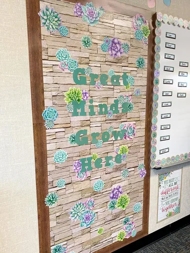 Miniatura 4 de Teacher Created Resources Acentos de suculentas de flores rústicas, varios tamaños (TCR8590)
