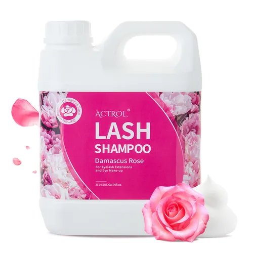 Miniatura 12 de ACTROL Limpiador de extensiones de pestañas Cherry Blossom 2L Natural Lash Extension Shampoo Professional Eyelid Foaming Cleanser Parabenos &