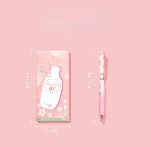 Miniatura 7 de 6 bolígrafos kawaii borrables con borradores, bonitos bolígrafos de gel con estampado de dibujos animados kawaii de 0.020 in, bolígrafos de tinta