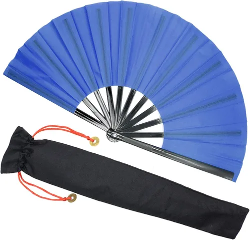 Miniatura 10 de Zolee Ventilador grande para baile de línea - Ventilador de mano plegable de botas en el suelo - Ventilador de mano plegable chino de Tai Chi Kung