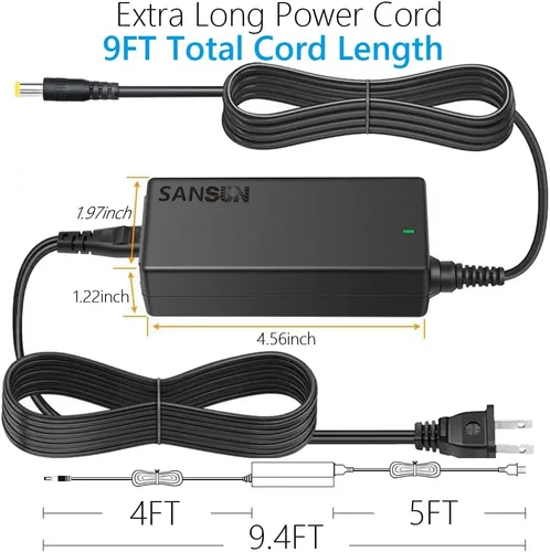 Miniatura 5 de Fuente de alimentación de 12 V 5 A, CA 120 V a CC 12 V convertidor de conector de 0.217 x 0.083 in, controlador LED de 12 voltios, adaptador