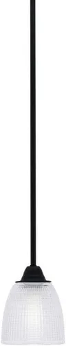 Miniatura 236 de Toltec Lighting Paramount - Mini colgante de 1 luz en acabado negro mate con cristal de arte perla de 7 pulgadas y estilo negro