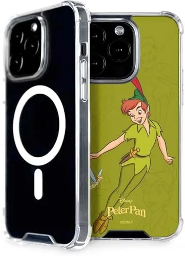 Skinit Phone Case Compatible with MagSafe iPhone 13 Pro - Officially Licensed Disney Peter Pan and Tinker Bell Portrait Design