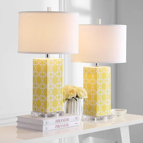 Miniatura 4 de Safavieh Lighting Collection - Lámpara de mesa (2 unidades), color amarillo