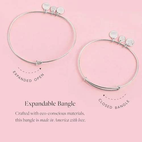 Miniatura 2 de Alex and Ani Collaborations Brazalete expandible para mujer, abalorios universitarios, acabado brillante, 2 a 3.5 pulgadas