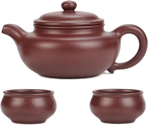 Miniatura 8 de Fine Zisha Teapot Series, china genuina hecha a mano Yixing Purple Clay Tea Pot de 12.8 onzas, infundir té Kungfu Brew (Fanggu)