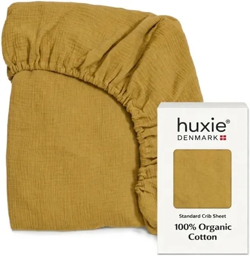 Miniatura 27 de Sábanas para cuna, sábana bajera ajustable de muselina de algodón orgánico, tamaño estándar para bebé niño y niña, 28 x 52 pulgadas, ultra suaves