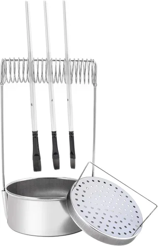 MyLifeUNIT Lavadora de pinceles portátil para artistas, limpiador de pinceles con tanque de lavado y pantalla extraíble