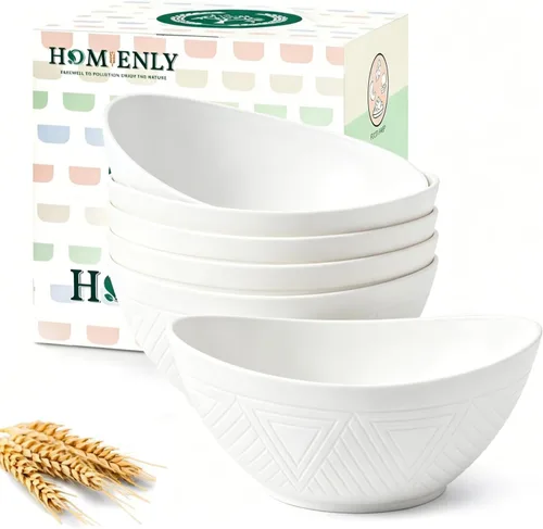 Miniatura 14 de Homienly Tazones para servir de 9.6 pulgadas, platos grandes para servir para fiestas de boda, 60 onzas para ensalada, guarniciones, pasta