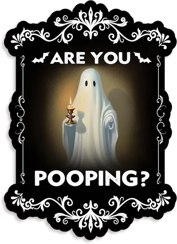 Arte de pared divertido para baño, decoración del hogar de terror, póster vintage de decoración de baño - Decoraciones de pared de madera negra para