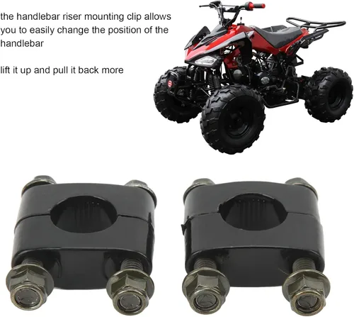 Miniatura 3 de Elevadores de manillar de motocicleta, 2 piezas universales de 0.866 in 7/8 pulgadas, abrazadera elevadora para manillar de bicicleta, herramienta