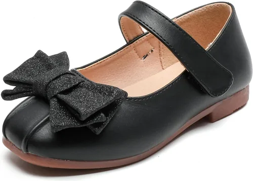 Miniatura 3 de kkdom Vestido de niña Mary Jane Zapatos planos de ballet para niñas pequeñas, zapatos de princesa, zapatos de fiesta escolar