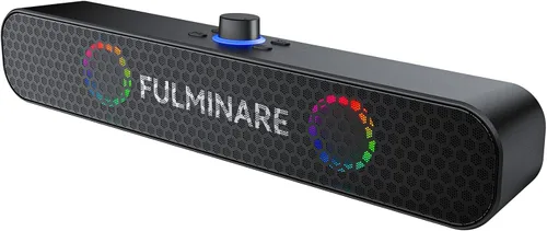 FULMINARE - Altavoz Bluetooth con sonido HD de 26W, altavoz portátil de hasta 30 horas de reproducción, entrada AUX y tarjeta TF y USB, luces LED,